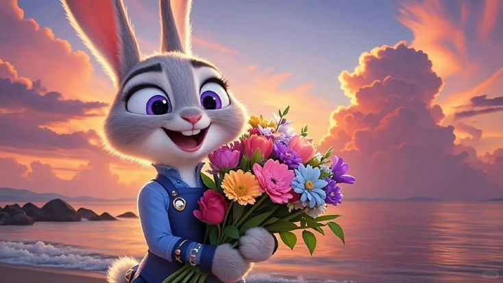 Hình nền ảnh Cáo và Thỏ Zootopia cho máy tính