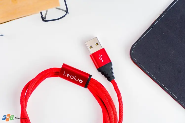 Cáp 3 trong 1 Lightning - Type C - Micro 1m ivalue Knit (Đỏ)