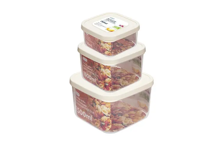 Bộ 3 hộp thực phẩm vuông Inochi Hokkaido (750-1500-2500ml)