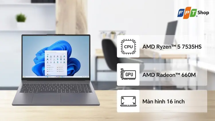 Lenovo IdeaPad Slim 3 16ARP10 Ryzen 5 7535HS (83K800GTVN) chính hãng ...