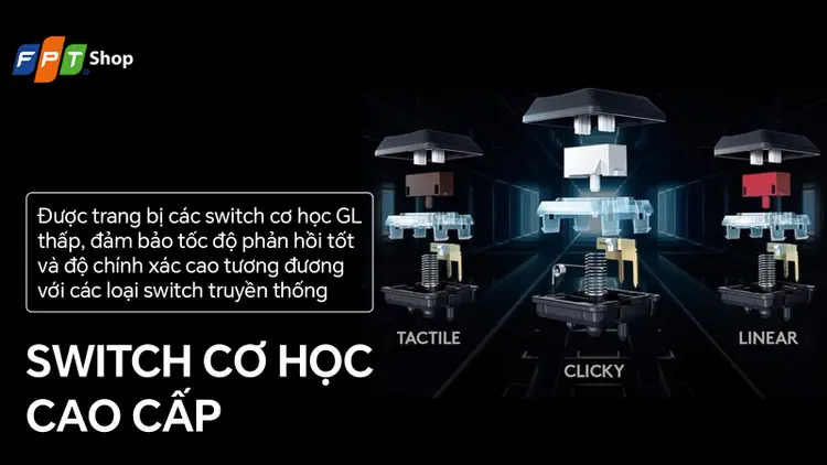 Bàn phím Gaming không dây Logitech G913 Tenkeyless Linear Red Switch ...
