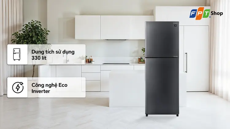 Sharp Inverter 330 lít SJ-XP352AE-DS chính hãng, giá rẻ