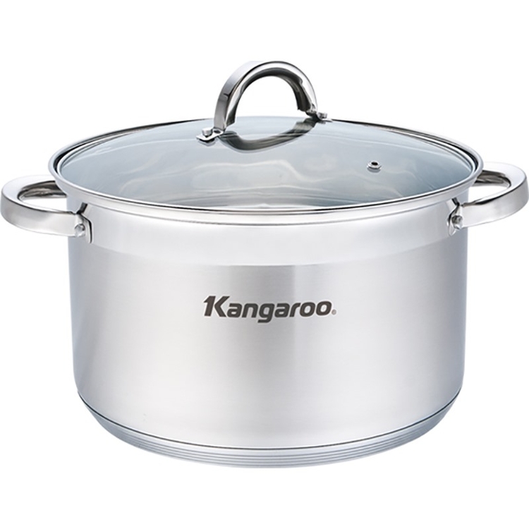 Nồi inox đơn Kangaroo size 22 KG876M