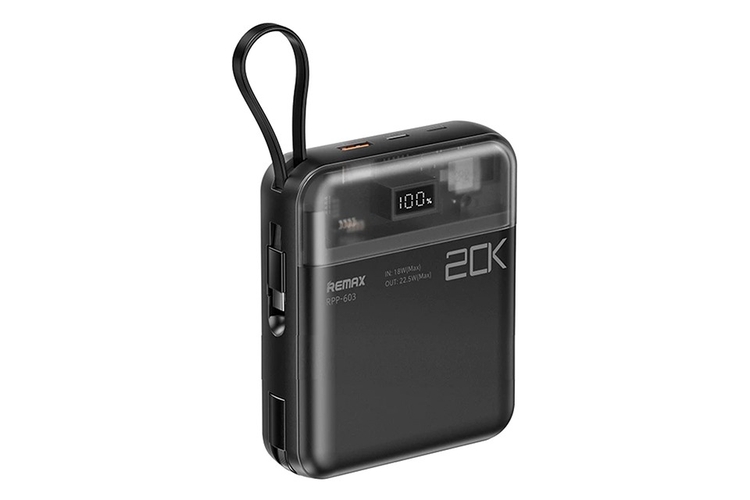Pin sạc dự phòng 20000mAh QC 3.0/PD 22.5W tích hợp USB-C và Lightning RPP-603 Remax