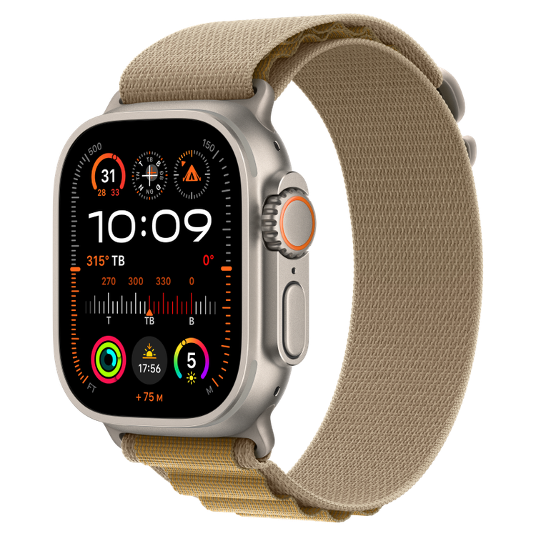 Apple Watch Ultra 2 GPS + Cellular 49mm viền Titanium Tự Nhiên Dây đeo Alpine - Medium