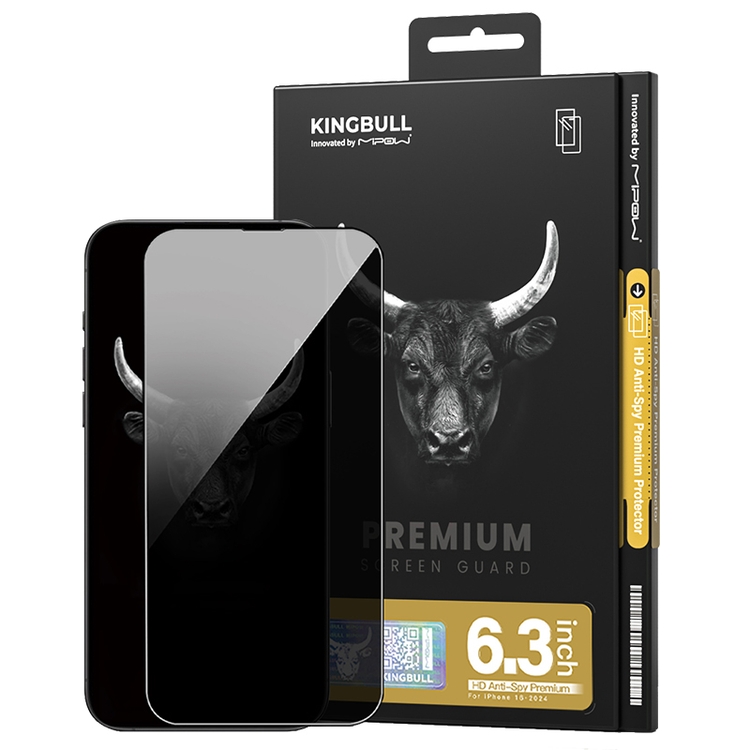 Miếng dán màn hình kính cường lực chống nhìn trộm iPhone 16 Pro Mipow