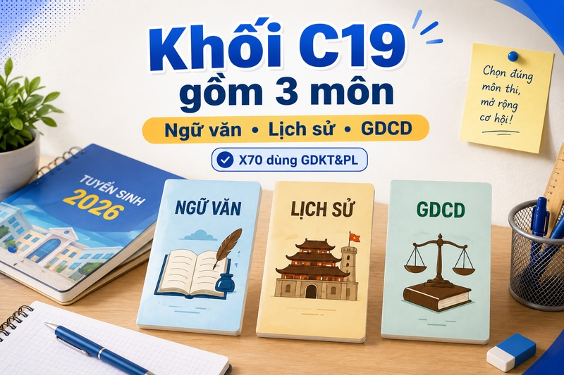 Khối C19 gồm những môn nào - 1