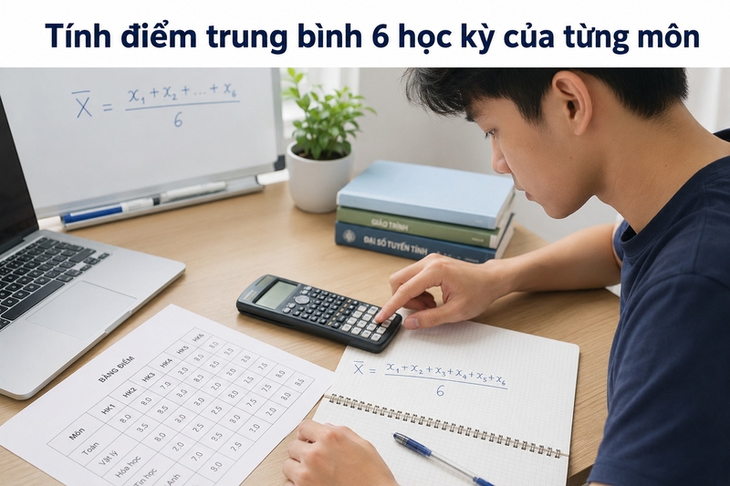 Cách tính điểm học bạ 6 học kỳ - 2