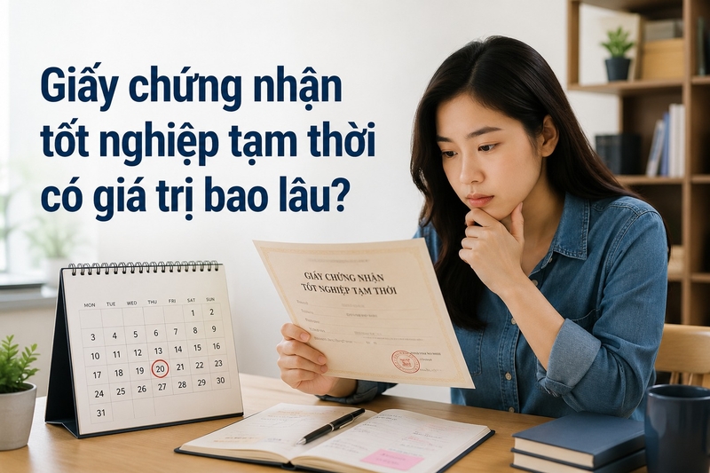 Giấy chứng nhận tốt nghiệp tạm thời có giá trị bao lâu?