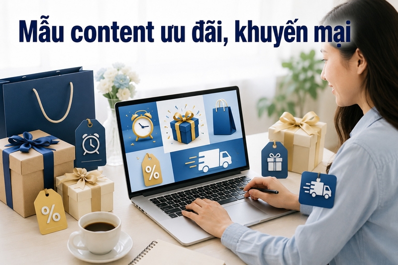 Mẫu content ưu đãi, khuyến mại