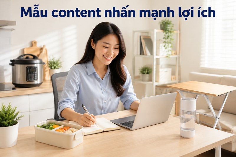 Mẫu content nhấn mạnh lợi ích