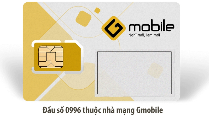 Số điện thoại đầu 0996 thuộc nhà mạng Gmobile
