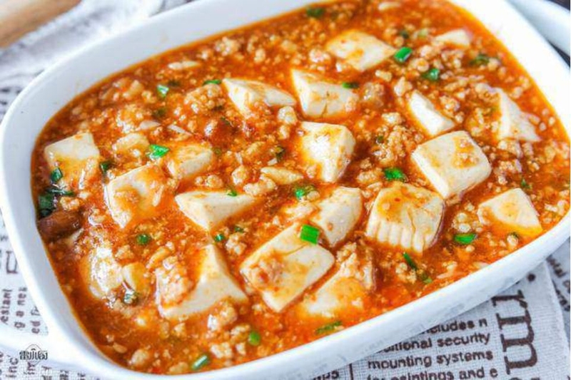 Đậu phụ non sốt thịt băm