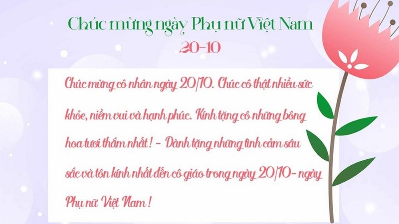 Dành tặng lời chúc thân yêu cho cô giáo
