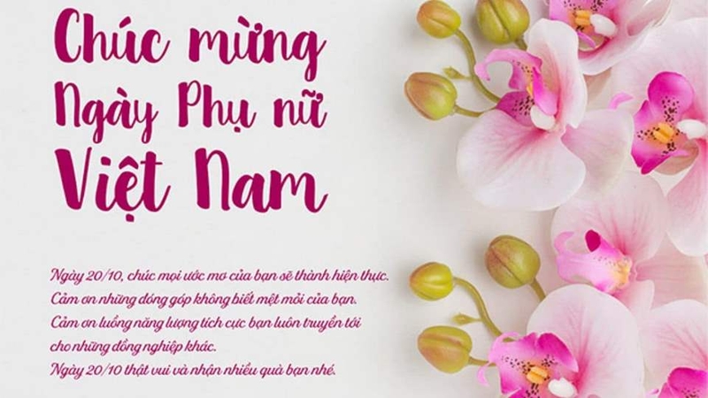 Thiệp chúc mừng thể hiện sự quan tâm với người phụ nữ