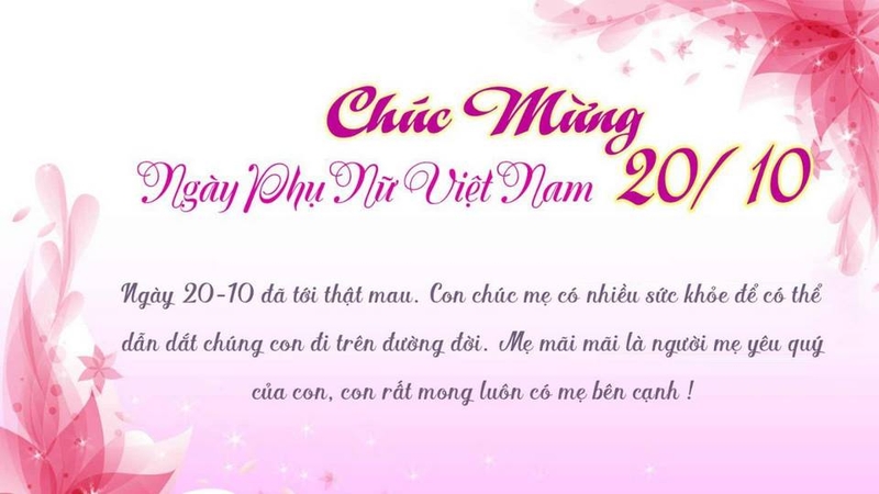 Loạt mẫu thiệp 20/10 dành tặng mẹ và bà