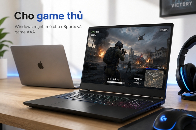 Nên mua MacBook hay laptop Windows - 10