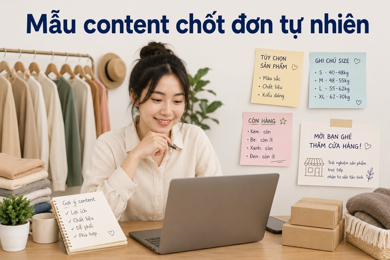 Mẫu content chốt đơn tự nhiên