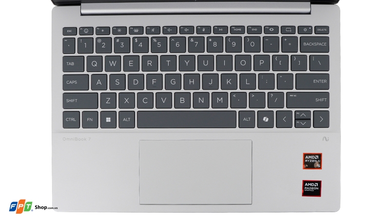 Laptop HP OmniBook 7 Aero 13-bg1083AU BZ7R9PA bàn phím đèn nền, Touchpad chính xác