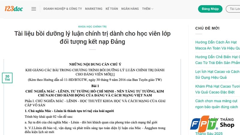 123doc luôn được bổ sung những tài liệu mới giá trị