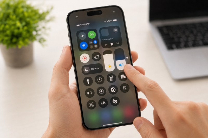 Cách bật tắt chế độ im lặng trên iPhone 17 - 15