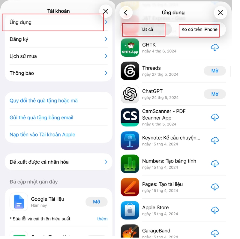 Xem lại ứng dụng đã tải trên App Store 4