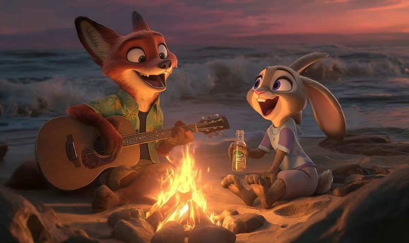 Hình nền ảnh Cáo và Thỏ Zootopia cho máy tính