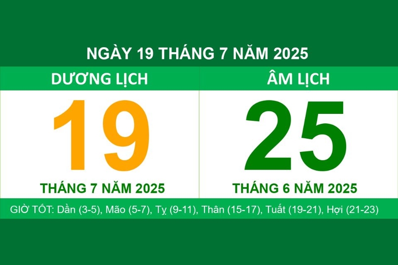 Ngày 19/7 là ngày gì?