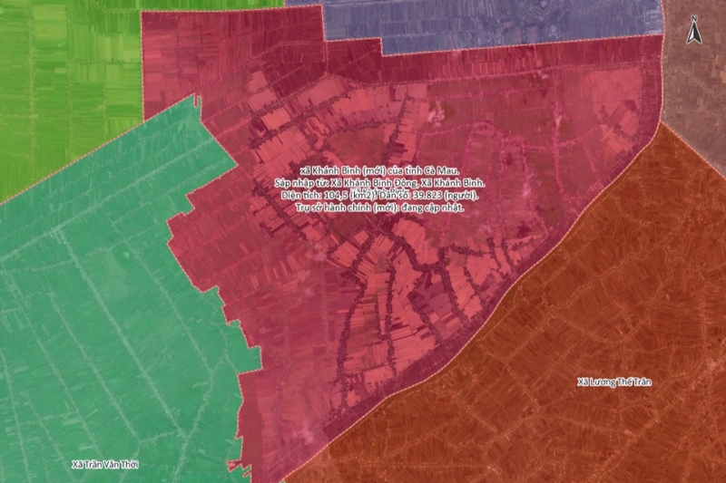 Xã Khánh Bình của Cà Mau sau sáp nhập