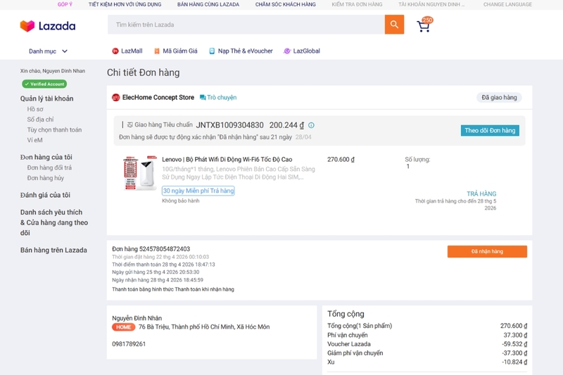 Cách đổi trả hàng Lazada nhanh nhất 2026 (2)