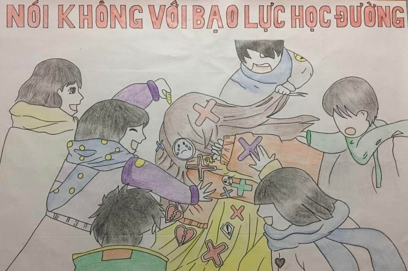 1.Tranh vẽ phòng chống bạo lực học đường.jpg