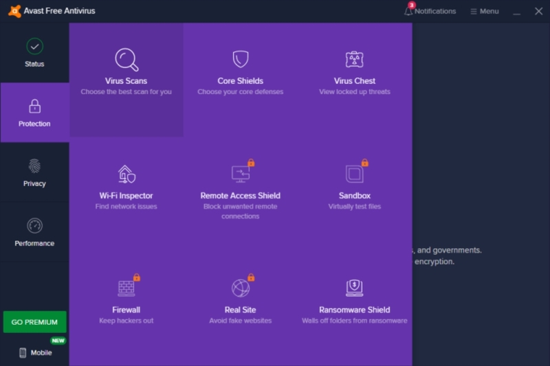 Avast có nhiều tính năng miễn phí hơn AVG