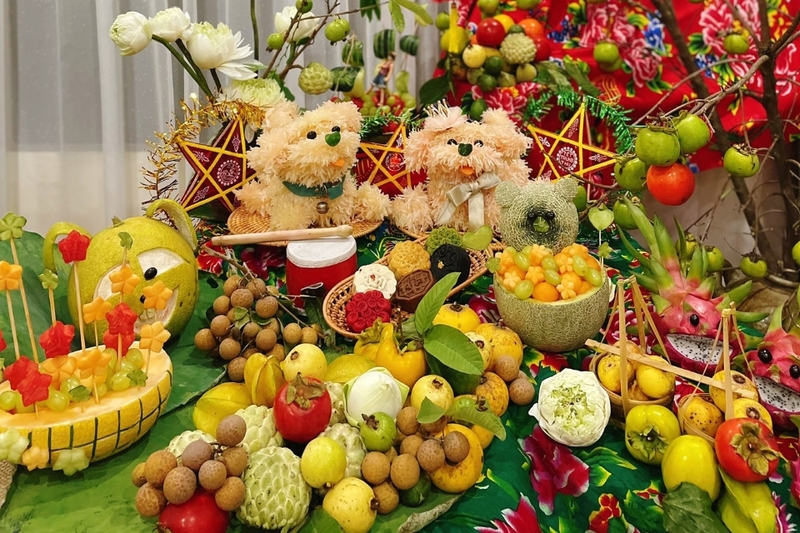 Cách trang trí mâm ngũ quả Trung thu sáng tạo