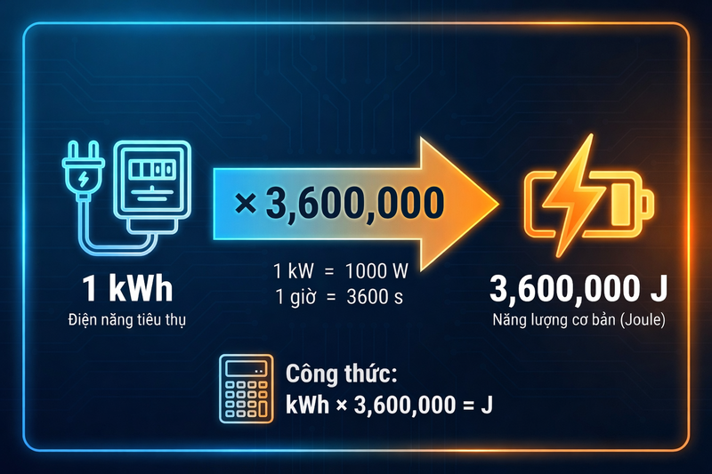1 kWh bằng bao nhiêu J (ảnh 4)