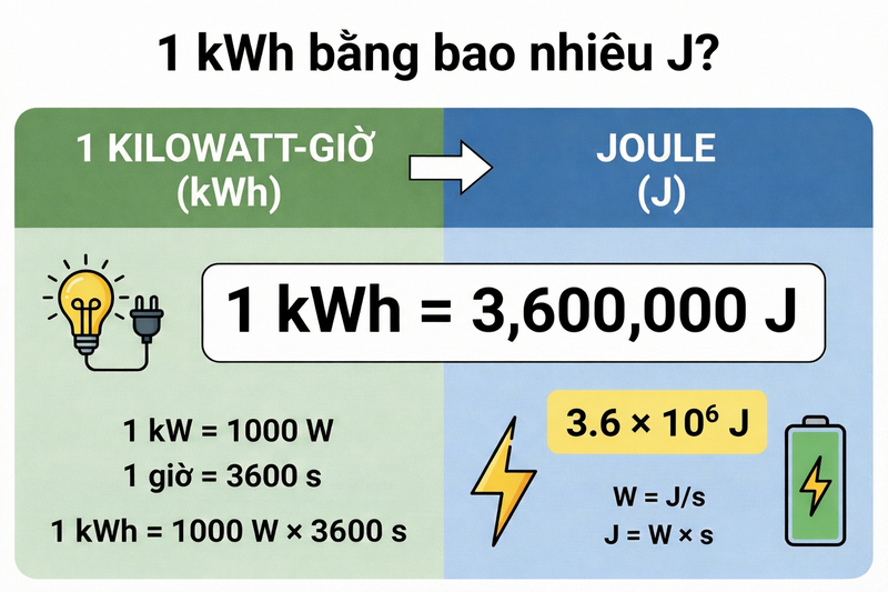 1 kWh bằng bao nhiêu J (ảnh 3)