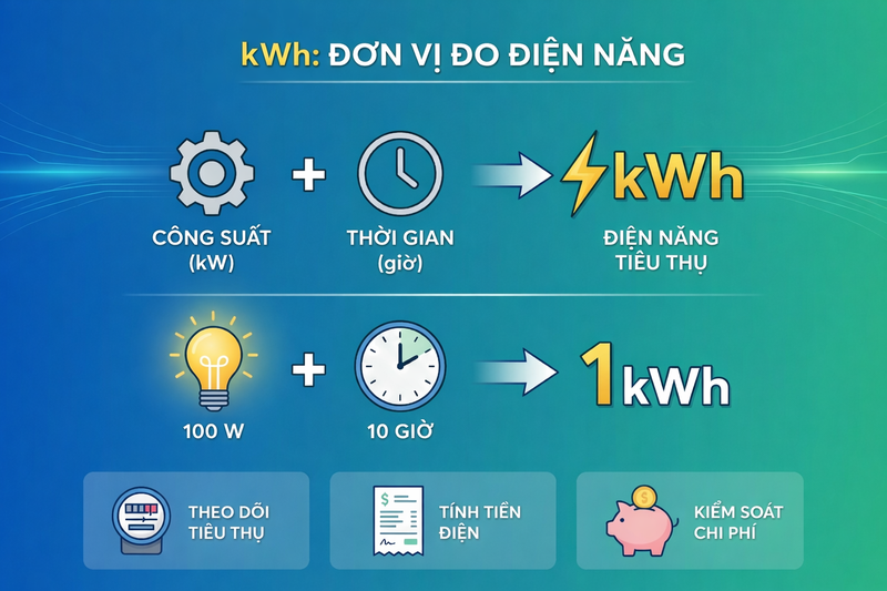 1 kWh bằng bao nhiêu J (ảnh 1)