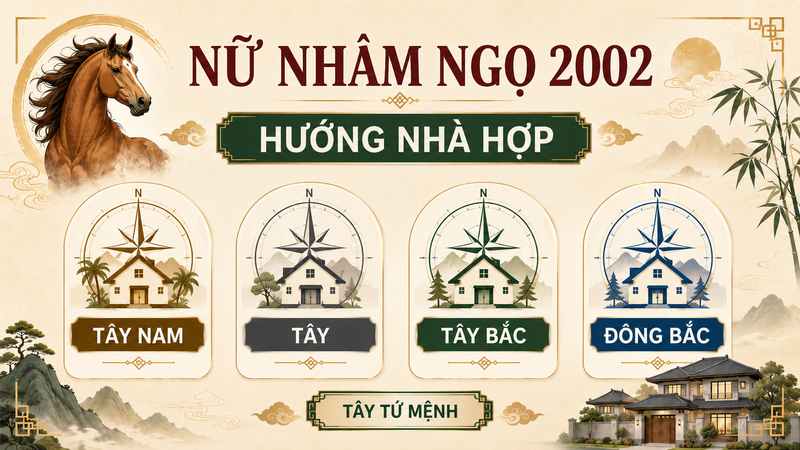 Hướng nhà tốt cho nữ sinh năm 2002