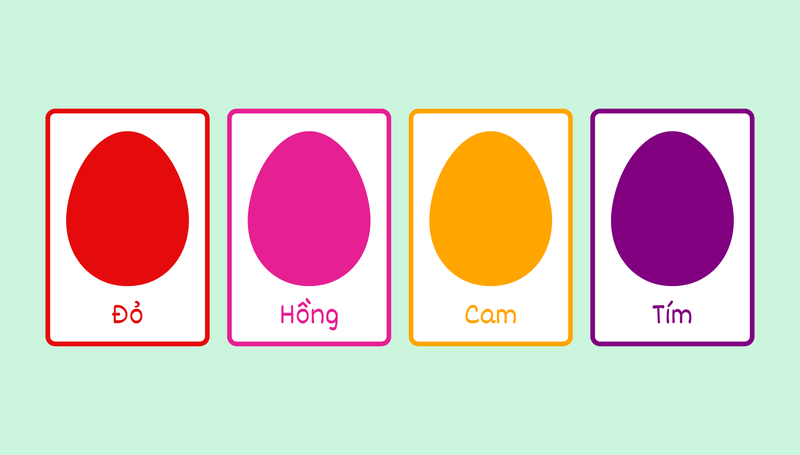 Màu sắc: Đỏ, cam, tím, hồng