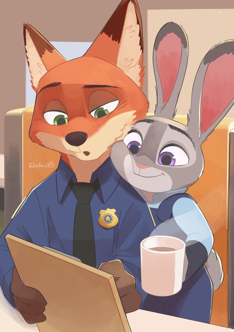 Hình nền Zootopia phong cách chibi, fanart