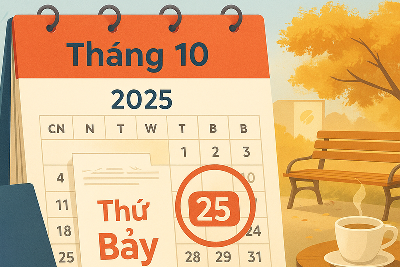 Ngày 25/10/2025 rơi vào thứ mấy?