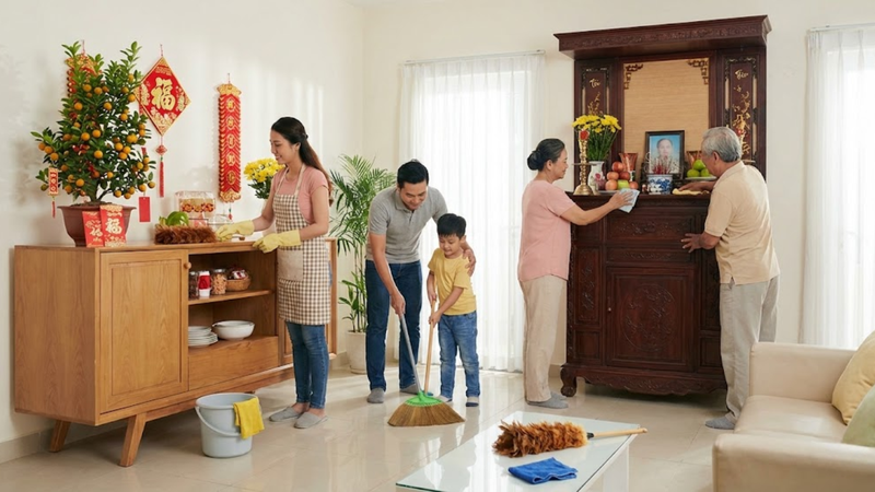 Dọn dẹp, vệ sinh nhà cửa