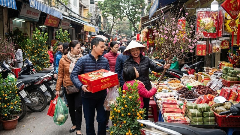 Mua sắm và chuẩn bị đồ Tết