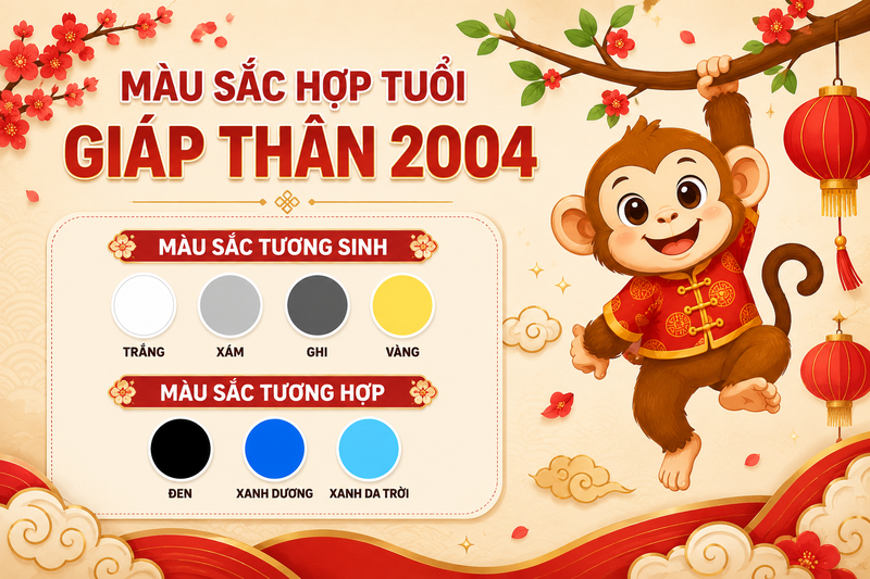 Giáp Thân 2004 hợp màu gì?