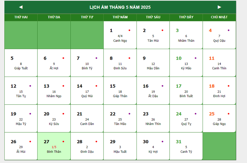 27/5 là ngày gì 2