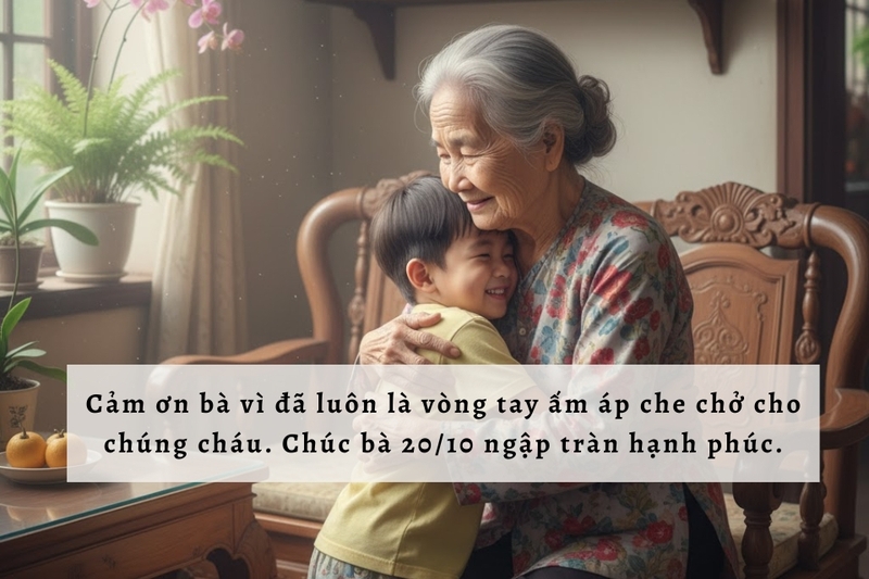 Lời chúc 20/10 ngắn gọn mà sâu sắc dành cho bà (1)