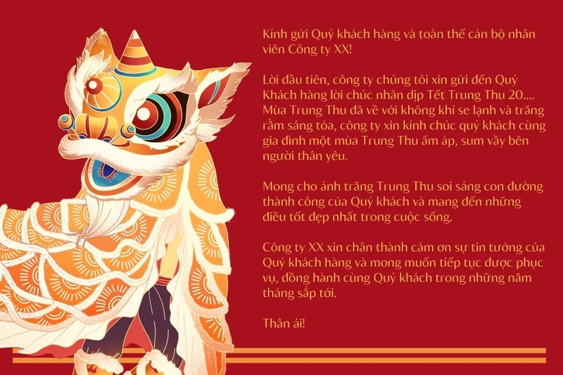 Lời chúc trang trọng và ấm áp