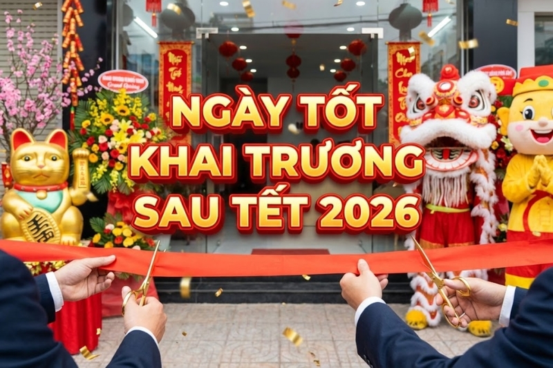 Ngày tốt khai trương sau Tết 2026