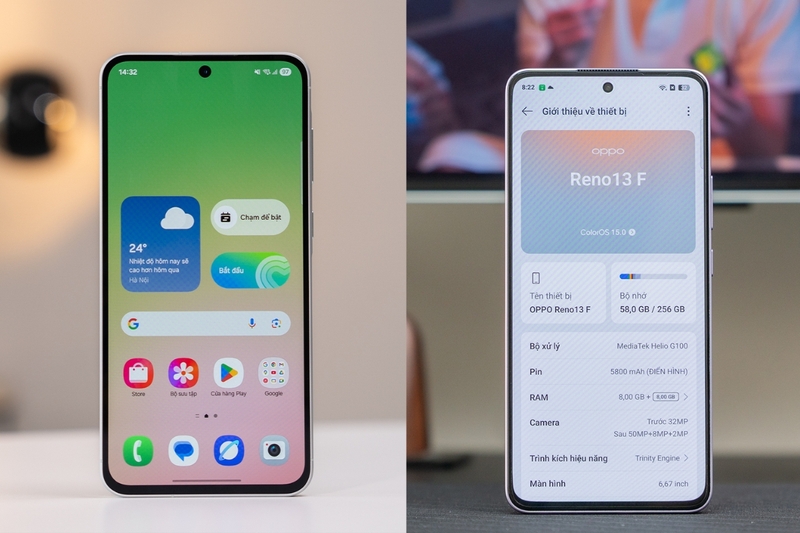 Cả hai smartphone đều trang bị màn hình AMOLED