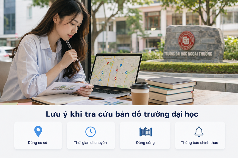 Lưu ý khi tra cứu bản đồ trường đại học