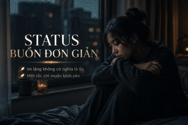 Status tâm trạng buồn đơn giản
